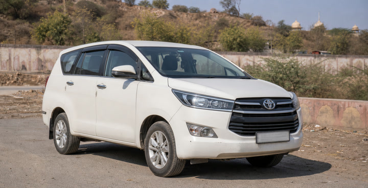 Innova Crysta in the SureRide yard, Jaipur