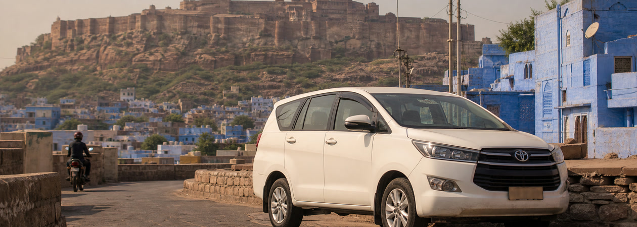 Innova Crysta near Mehrangarh